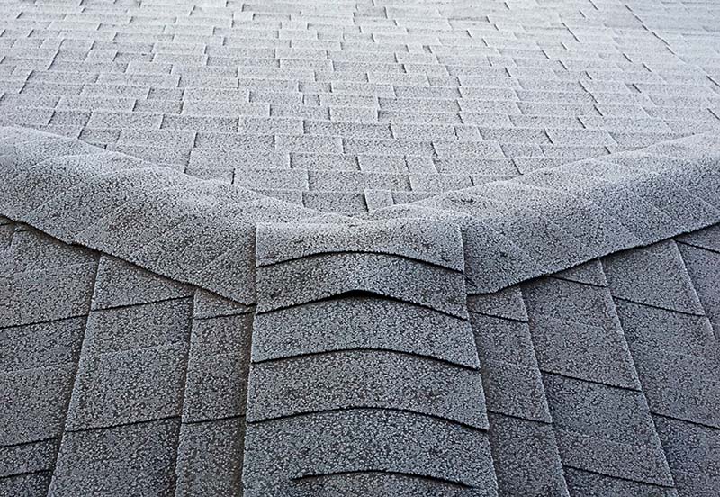 A shingled roof